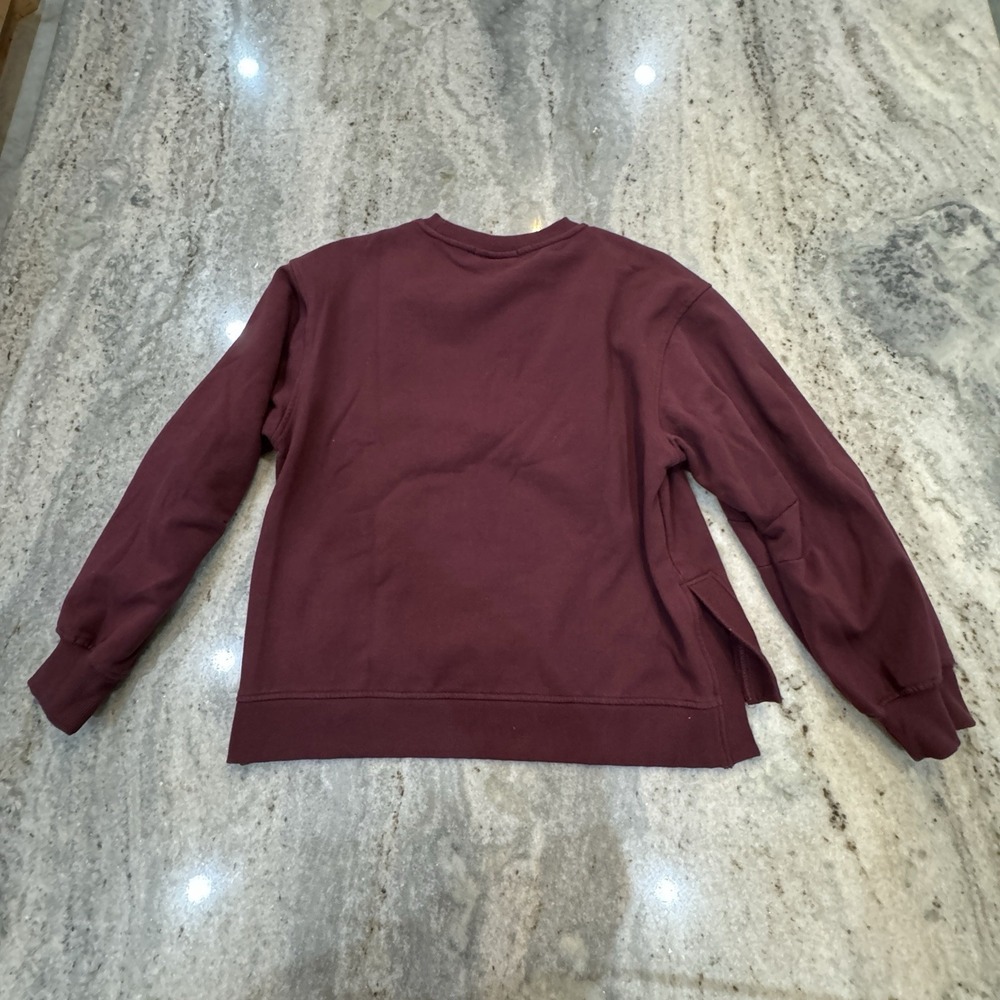 Scotch & Soda Burgundy Maroon Sweatshirt Crewneck Embroidered Size Small - Picture 8 of 8